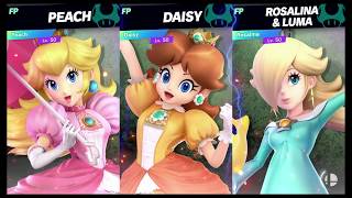 Super Smash Bros Ultimate Amiibo Fights Request #357 Peach vs Daisy vs Rosalina