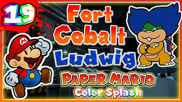ABM: Paper Mario Color Splash *Fort Cobalt & Boss Ludwig!!* Walkthrough 19