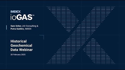 Historical Geochemical Data - Geochemistea and ioGAS Webinar