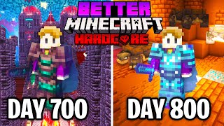 I Survived 800 Days in Better Minecraft Hardcore... Here's What Happened