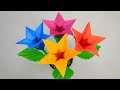 How To Make Very Easy Star Paper Flower Decoration at Home || Paper Flower Easy || Paper Crafts
