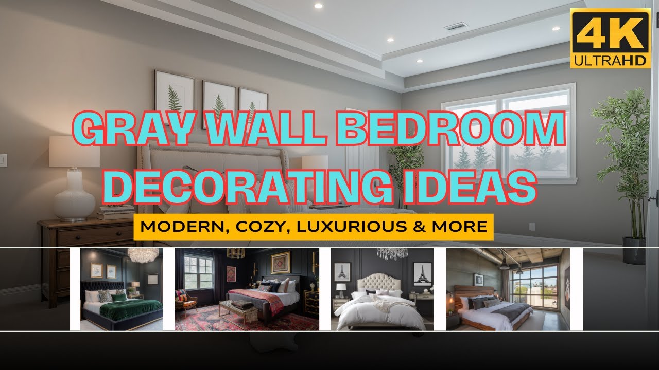 Gray Wall Bedroom Decorating Ideas | Modern, Cozy, Luxurious & More! 