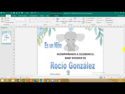 COMO HACER INVITACION BABY SHOWER EN PUBLISHER