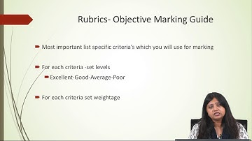 LECTURE 10 : Rubrics and marking guides