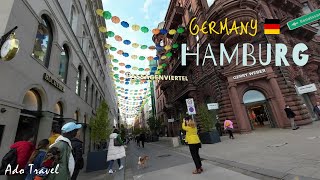 Hamburg, Germany 🇩🇪 | City Center(Innenstadt), City Hall(Rathaus), Jungfernstieg | 4K Walking Tour