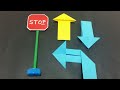 Diy traffic sign learn to make traffic sign  paper road sign  paper stop sign