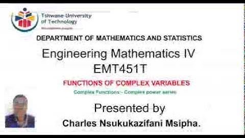 2.2.1 Complex Functions  introduction to complex power series