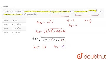 A particle is subjected to two simple harmonic motions `x_(1)=4 sin(100pit) and