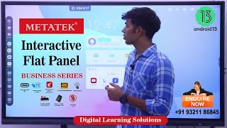 Metatek Interactive Flat Panel for school | Demo 2024 | Best Digital Board for Online Teaching 🔥🔥