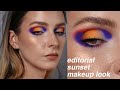 this color combination though... / editorial sunset makeup tutorial / purple and orange eyeshadow