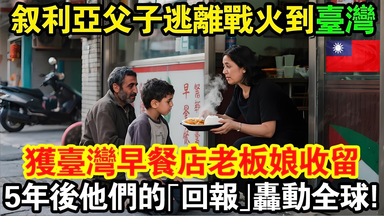逃離戰火的敘利亞父子，流落台中市場竟獲早餐店老闆娘收留！5年後，他們的「回報」方式轟動全球...😭❤️#taiwan #台灣 #台灣故事 #台灣文化 #台灣科技 #台灣經濟