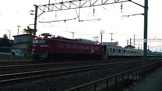 EF81-141+E231系800番台ミツK1編成１０両 【2023/05/10㈬夜明け後】 #AT入場 / #将軍野踏切 〜  #ATゲート