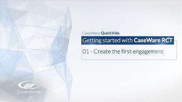 Getting started with Caseware ReviewComp 01 - Create the first engagement