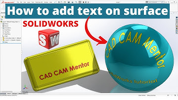 how to add text on plane and spherical surface in solidworks | solidworks tutorial for beginner