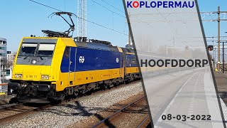 Treinen op station Hoofddorp - 8 maart 2022