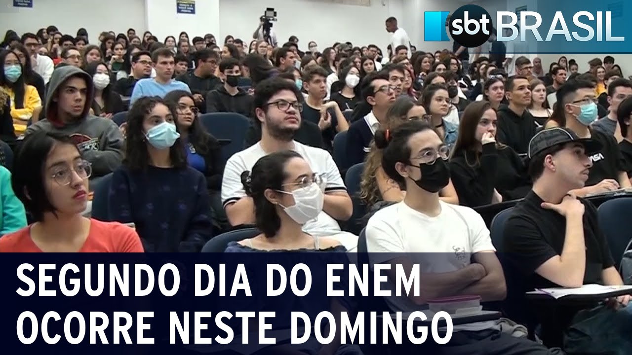 Estudantes se reúnem para revisar conteúdo antes do segundo dia do Enem | SBT Brasil (19/11/22)