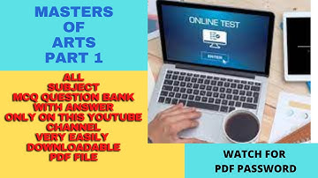 MA PART 1 ALL SUBJECT MCQ QUESTION BANK WITH ANSWER MU IDOL  BY VISHAL SIR VISHAL CLASSES