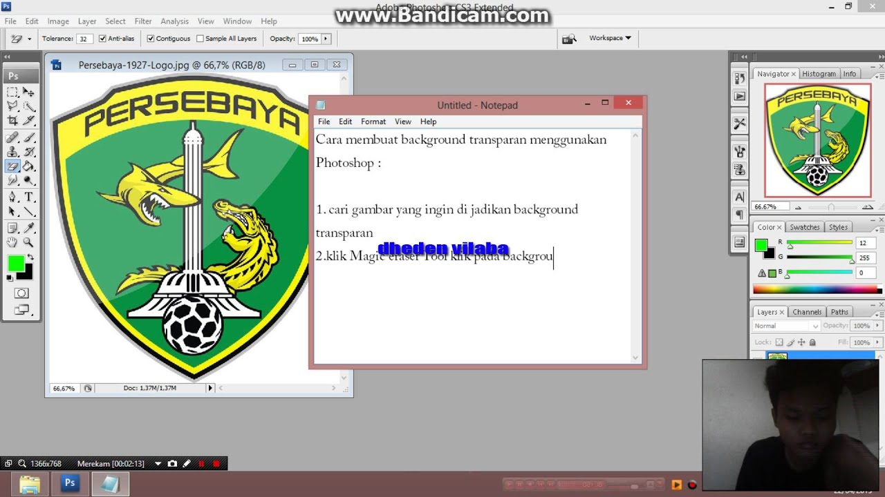  Cara  membuat background transparan  dengan Photoshop by 