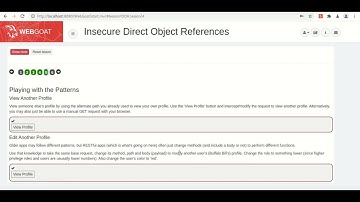 WebGoat Solution for Broken Access Control - Insecure Direct Object Refrence solutions - 2021