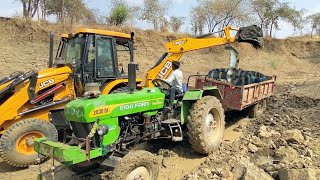 Snake Come While Talab Cleaning Work Jcb 3Dx Eco | John Deere 5050 | Indo Farm 1035 Di Tractor