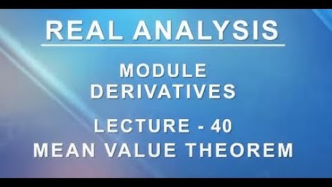 Mean Value Theorem #swayamprabha #CH38SP