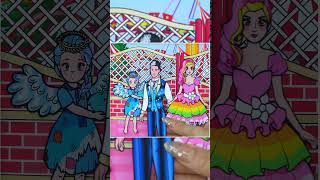 Frozen Daughter Elsa vs Little Sister Dress - DIY Paper Dolls &amp; Crafts #shorts