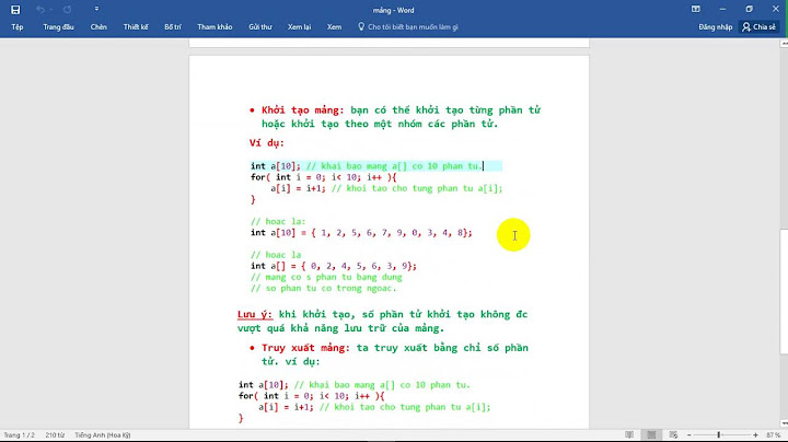 Hướng dẫn c++ mảng 1 chiều cơ bản