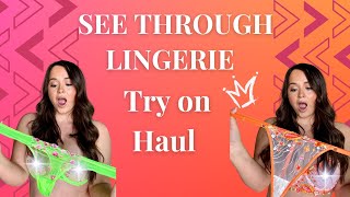 Transparent Lingerie Try On Haul With Mirror View! | Jean Marie Try On