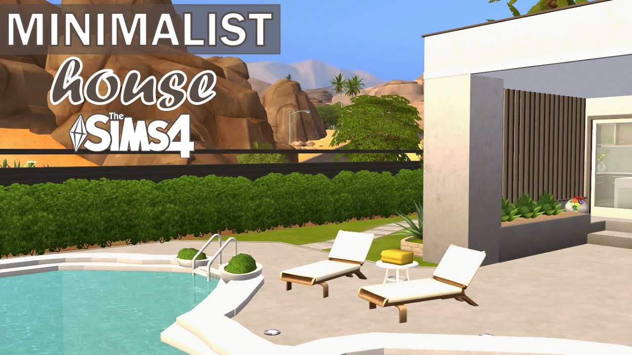 THE SIMS 4 | Modern Minimalist House 🏜🌵 | No CC | The Sims 4 Stop ...