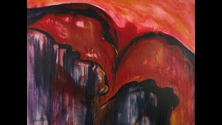 Time Lapse of Michelle Lindblom acrylic painting in her studio
