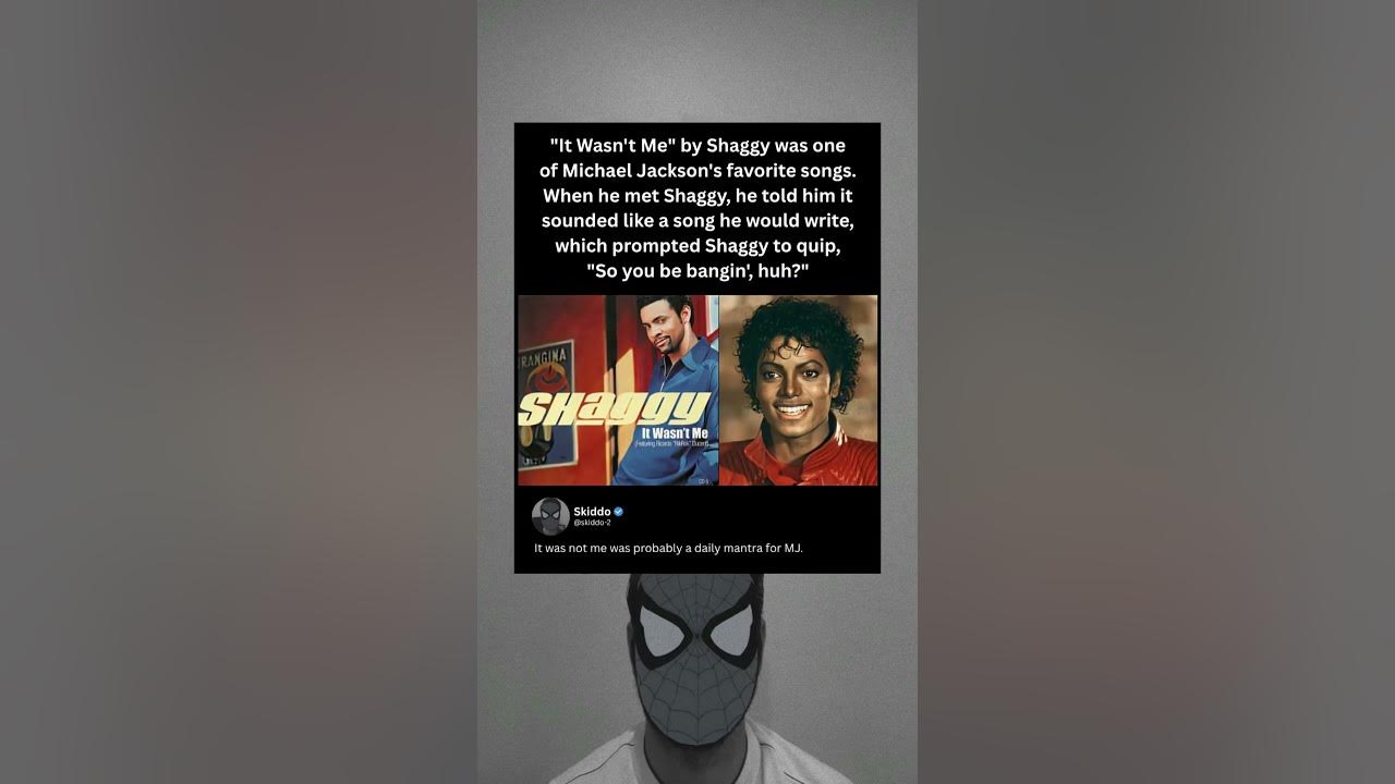 "It Wasn't Me" by Shaggy was oneof Michael Jackson's favorite songs.When he met Shaggy, he told him "It Wasn't Me" by Shaggy was oneof Michael Jackson's favorite songs.When he met Shaggy, he told him