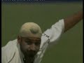 Indian star off spinner harbhajan singh bowling the doosra in slow motion