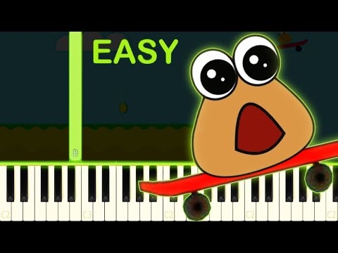 POU CLIFF JUMP SONG - EASY Piano Tutorial