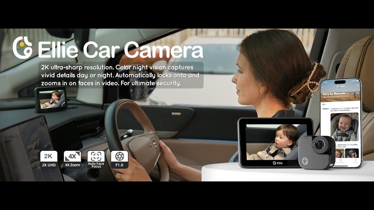Ellie Car Camera | 2K Ultra HD & Color Night Vision for Safer Drives# ...