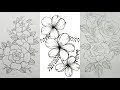 Hand Embroidery Beautiful Flower Design Drawing by Embroidery Hobby & Collection