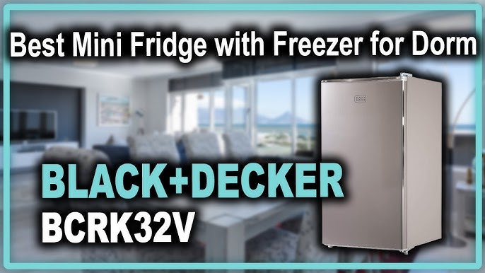 Black & Decker BCRK32B Refrigerator with Freezer - 3.2 Cu ft - Black