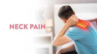Neck pain, often caused by factors like poor posture or muscle strain.
