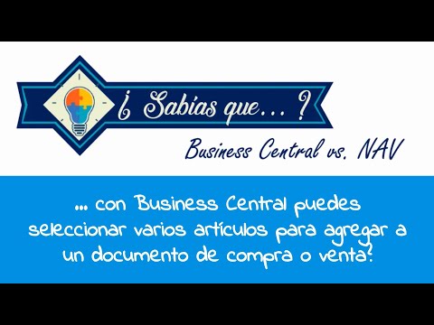 ¿Sabías que con Business Central puedes seleccionar varios artículos para agregar a un documento?