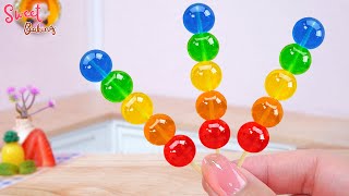 🍭Rainbow Lollipop Candy🍭Beautiful Yummy Miniature Rainbow Lollipop Candy Recipe🍭By Sweet Baking🍭