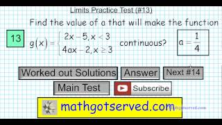 Full Interactive Limits Test Practice I #13 Quest News