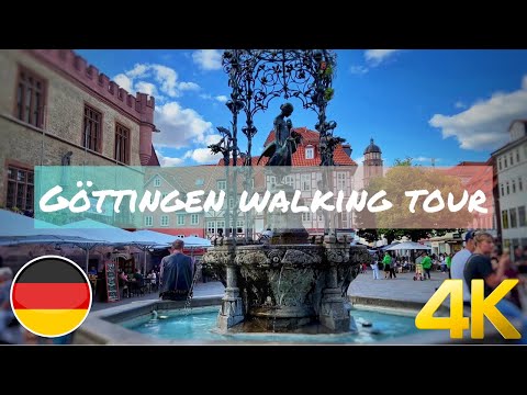 Göttingen city walking tour, Germany 4K 60fps | famous landmarks in Göttingen