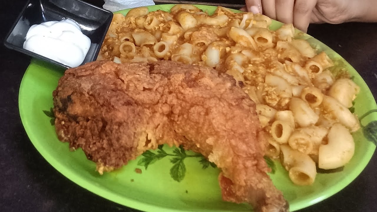 SPICY Egg Pasta | Fried Gun Chicken | KFC style chicken | Chicken with mayonnaise 