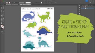 Making a sticker sheet from clip art in Adobe Illustrator