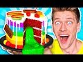 Mystery Wheel of Food Challenge! *SLIME CAKE* Learn How To Make DIY Sour Switch Up Oobleck Food