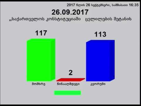 საქართველოს პარლამენტმა კონსტიტუციური კანონის პროექტი მესამე მოსმენით მიიღო