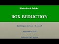 BOX REDUCTION SUDOKU Tuto 5  :  Examples an  seach method. Avec des exemples + méthode de recherche