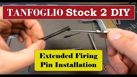 Tanfoglio Witness Elite Stock 2 DIY - Episode #1 - Henning Firing Pin Installation
