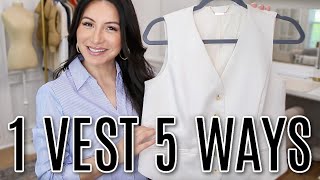 HOW TO STYLE 1 VEST 5 WAYS  *How I Put together outfits* Spring and Summer Outfit Ideas | LuxMommy