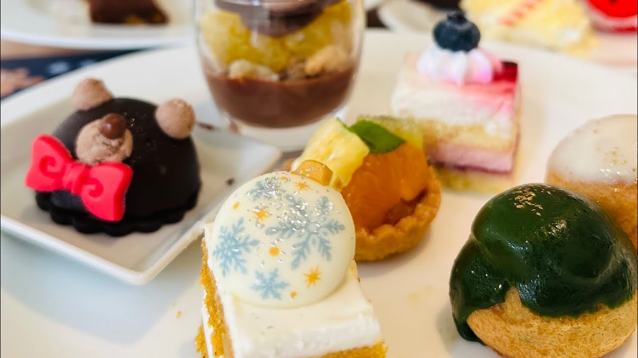 [Ешь сколько хочешь] Рождественский сладкий стол в отеле Hilton Tokyo Bay 🍰2025 Teddy Bear в Лонд...