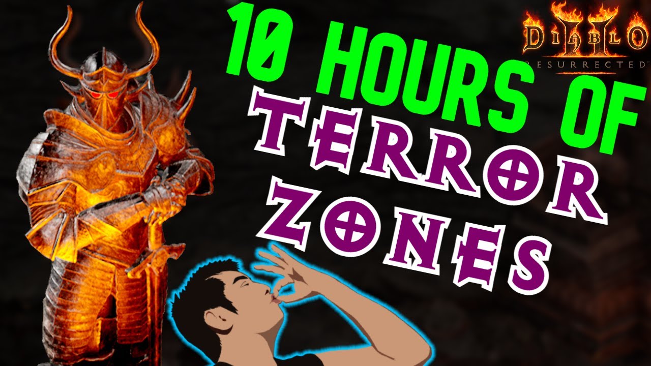Farming 10 hours of Terror Zones [Drop highlights] FOH Pally Diablo 2